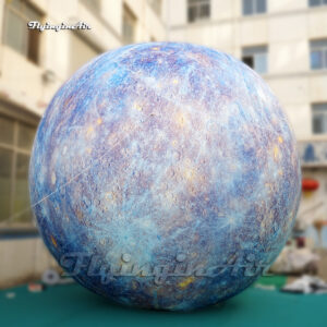 Customized Lighting Inflatable Planet Ball Hanging/Ground Sphere Balloon For Carnival Party Decoration