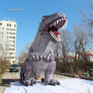 Outdoor Inflatable Tyrannosaurus Rex Model 5m Air Blow Up Jurassic Park Dinosaur Balloon For Parade Show