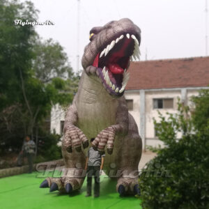 Simulation Inflatable Tyrannosaurus Rex Giant Jurassic Park Dinosaur Model Grey Blow Up T-Rex Balloon For Parade Show