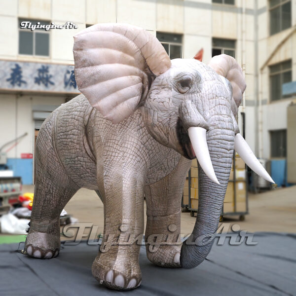 Parade Performance Animal Model Grey Inflatable Elephant Balloon For Event Show