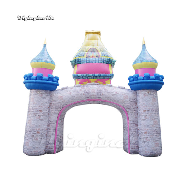 Simulated Inflatable Castle Arched Door Entrance Tunnel Blow Up City Archway For Outdoor Show