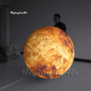 Personalized LED Inflatable Solar System Planet Balloon Hanging/Ground Air Blow Up Venus Ball For Event
