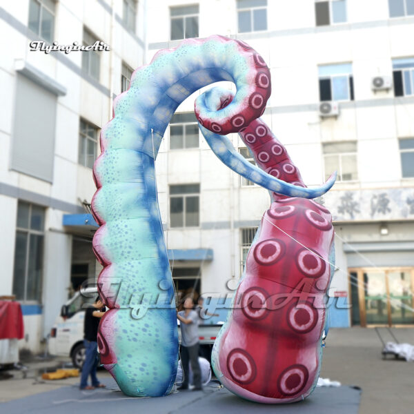 Simulated Giant Inflatable Octopus Arms Full Printing Air Blow Up Tentacle Balloons For Carnival Party Decoration