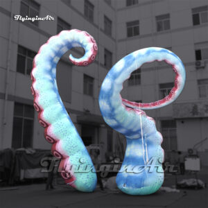 Customized Inflatable Octopus Leg Large Blue Air Blow Up Sea Animal Tentacle For Building Wall Decoration