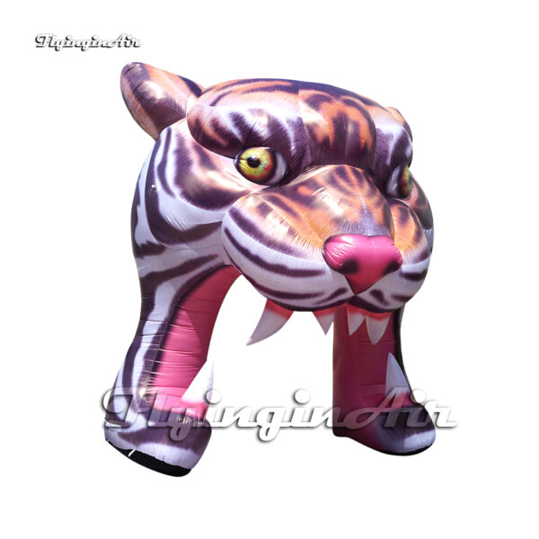 Outdoor Inflatable Tiger Head Arch 4m Cartoon Animal Mascot Archway Blow Up Tiger Arched Door For Entrance Decoration - Image 5