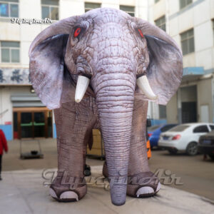 Large Grey Inflatable Elephant Simulated Animal Model Blow Up Elephant Balloon For Outdoor Parade Event