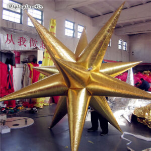 Golden Inflatable Star Personalized Party Balloon With Blower For Event