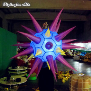 Customized Party Balloon LED Inflatable Star 2m/3m Lighting Air Blow Up Lantern For Ceiling Decoration
