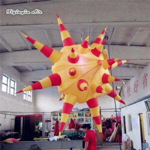 Personalized Lighting Inflatable Special Star 2m/3m Hanging LED Balloon Blow Up Starfish For Event