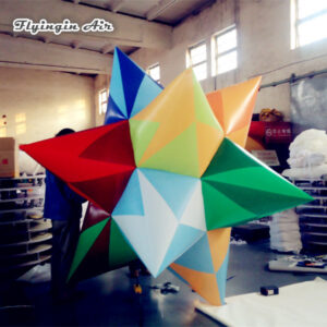 Customized Hanging Colorful Inflatable Star Balloon With LED Light For Nightclub Party Event