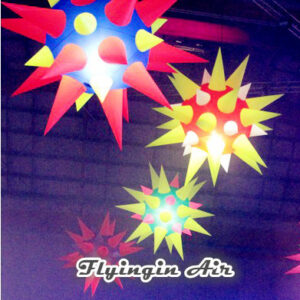 LED Inflatable Star Balloon 2m/3m Hanging Air Blow Up Lanter With Light For Concert Stage Decoration