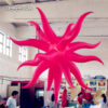Customized Pendent Red Inflatable Lantern Balloon 2m/3m Hanging LED Blow Up Star For Catwalk Stage Decoration
