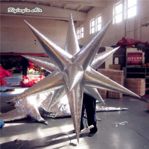 Silvery Inflatable Star 2m/3m Hanging Party Air Balloon For Event