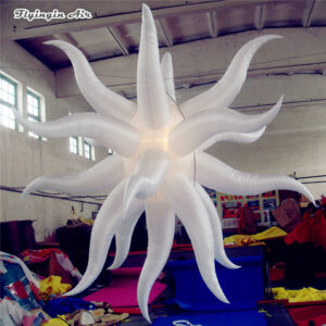 Ceiling Decorative Hanging LED Inflatable Star Balloon With RGB Light For Club Party Decoration