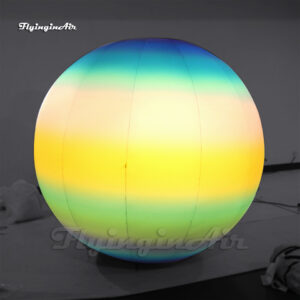 Lighting Inflatable Neptune Ball Personalized LED Solar System Planet Lantern Balloon For Music Festival Decoration