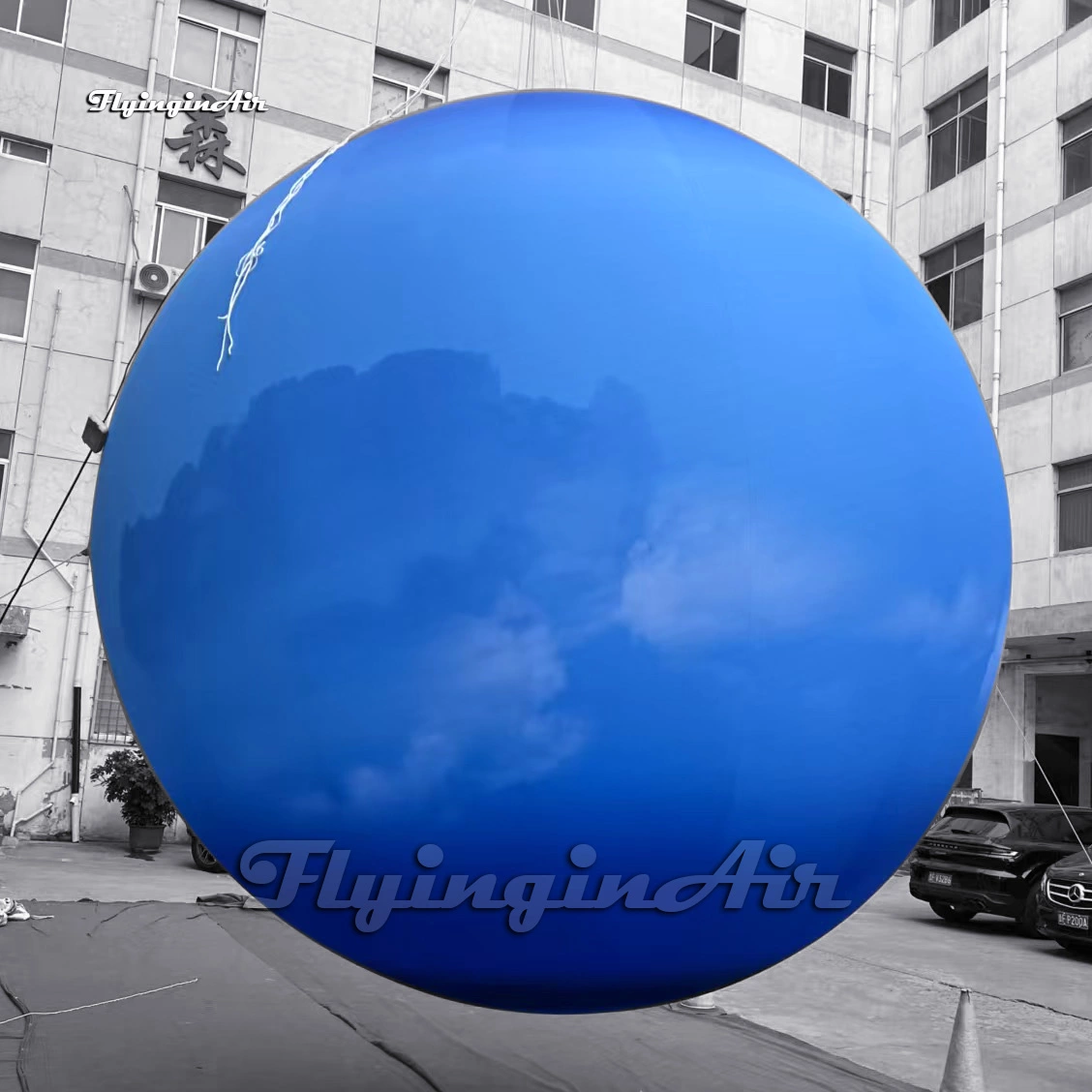 hanging giant inflatable Uranus planet ball with led light