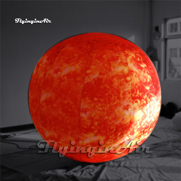 LED Red Inflatable Sun Ball Lighting Planet Lantern Air Blow Up Solar System Star Balloon For Fashion Show - Image 4