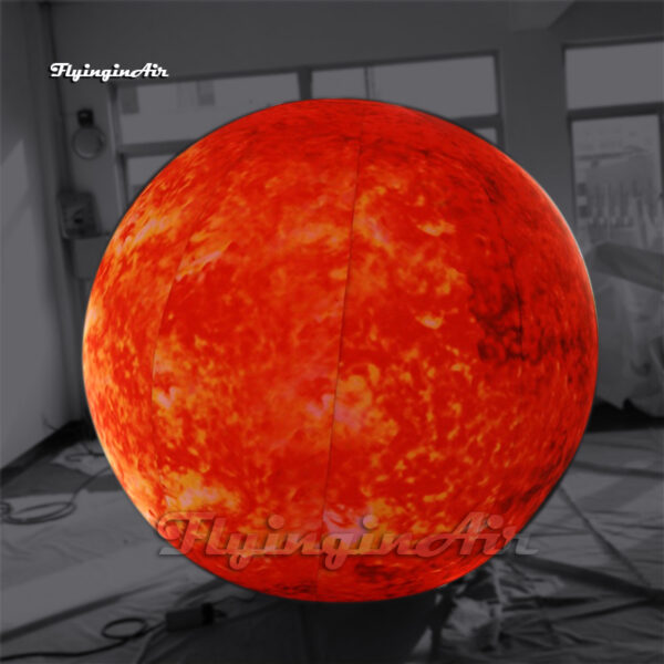 LED Red Inflatable Sun Ball Lighting Planet Lantern Air Blow Up Solar System Star Balloon For Fashion Show - Image 6