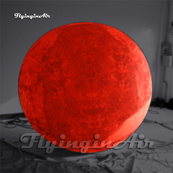 LED Red Inflatable Sun Ball Lighting Planet Lantern Air Blow Up Solar System Star Balloon For Fashion Show - Image 3