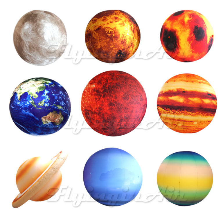 LED Inflatable Solar System Planet Balloon Sun, Mercury, Venus, Earth ...