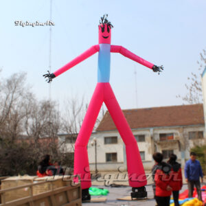 Customized Outdoor Advertising Inflatable Tube Man Red Air Sky Dancer With 2 Legs For Event Show