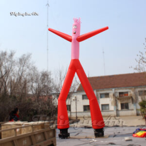 Personalized Air Sky Dancer 6m Red Inflatable Tube Man Waving Arms With 2 Legs For Outdoor Advertising Show