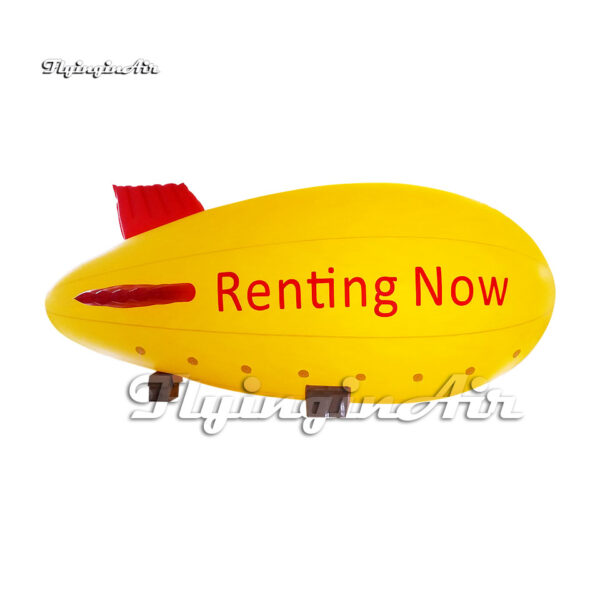 Outdoor Advertising Inflatable Helium Balloon Yellow Blimp Air Floating Airship For Display