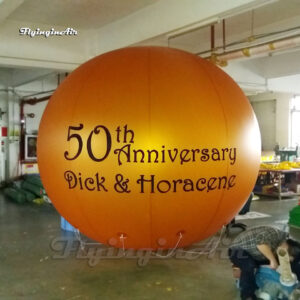 Customized Golden PVC Inflatable Helium Balloon Floating In The Sky For Advertising Show