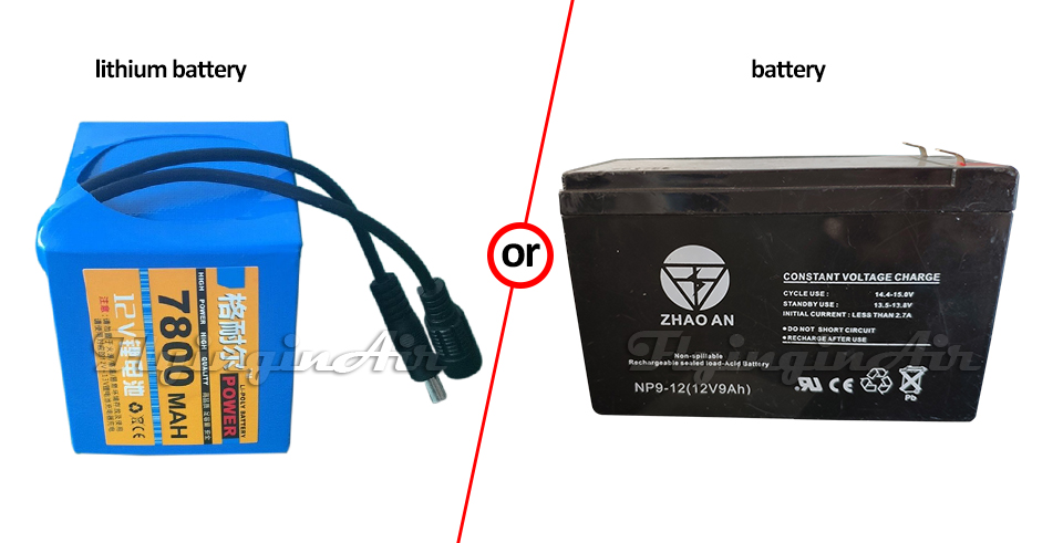 battery for inflatable costume and puppet