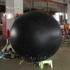 Attractive Advertising Inflatable Helium Balloon Black Floating Ballon Personalized PVC Ball For Trade Show Event