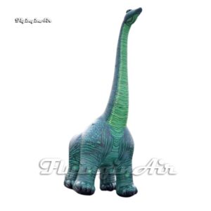 Simulated Huge Green Inflatable Brachiosaurus Model Jurassic Park Herbivorous Dinosaur Balloon With Long Neck For Event