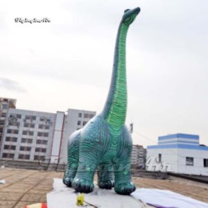 Outdoor Simulated Inflatable Brachiosaurus Balloon 6m Green Jurassic Park Dinosaur Model With Long Neck For Parade Event