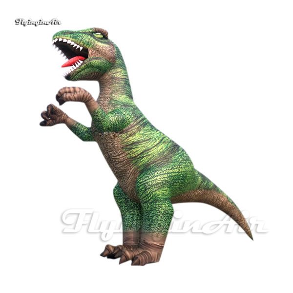 Outdoor Ferocious Inflatable Tyrannosaurus Rex Simulated Jurassic Park Dinosaur Model Green Blow Up T.rex Balloon For Museum Event