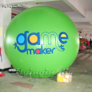Parade Performance Light Green Inflatable Helium Balloon Large Flying Sphere Advertising PVC Floating Ball For Event
