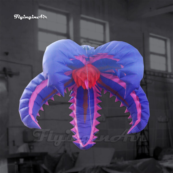 Personalized Hanging Blue LED Inflatable Strange Flower Balloon For Club Stage And Fashion Show - Image 3
