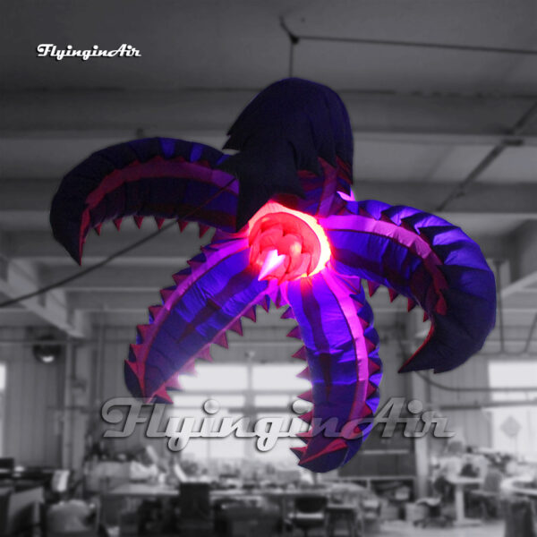 Personalized Hanging Blue LED Inflatable Strange Flower Balloon For Club Stage And Fashion Show - Image 2
