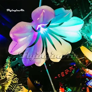 ceiling decor white large lighting inflatable lily flower balloon