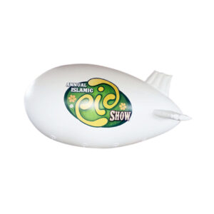 Outdoor Advertising Inflatable Helium Blimp White Floating Balloon Airship Model With Printing Logo For Event