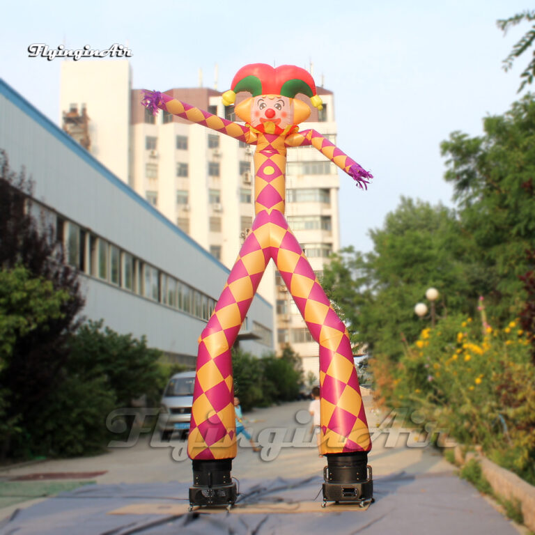 Outdoor Inflatable Clown Dancer 6m Customized Air Sky Dancer Blow Up