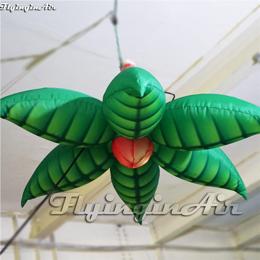 Customized Lighting Inflatable Flower White Hanging Artificial Flower Balloon For Theme Party Decoration - Image 3