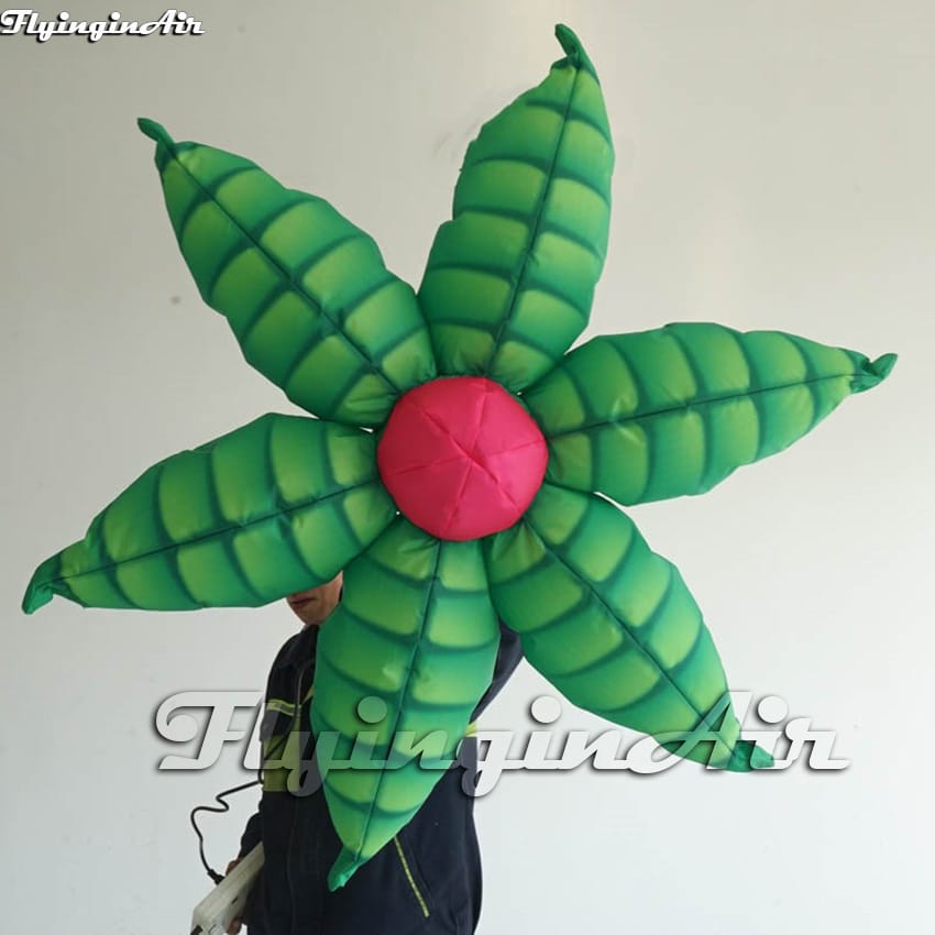 Customized Lighting Inflatable Flower White Hanging Artificial Flower Balloon For Theme Party Decoration - Image 2