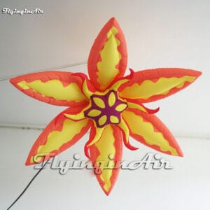Artificial Wedding Flowers Red Inflatable Rose Hanging Flower Balloon For Party Decoration