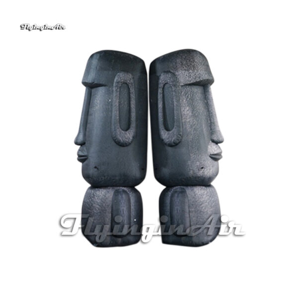 Personalized Advertising Inflatable Replica Of Moai 3m Artistic Blow Up Easter Island Stone Statue Balloon For Concert Stage Decoration - Image 2