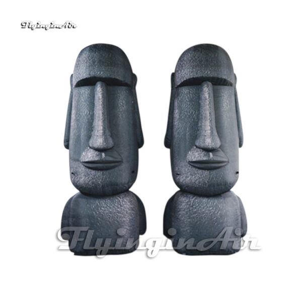 Personalized Advertising Inflatable Replica Of Moai 3m Artistic Blow Up Easter Island Stone Statue Balloon For Concert Stage Decoration