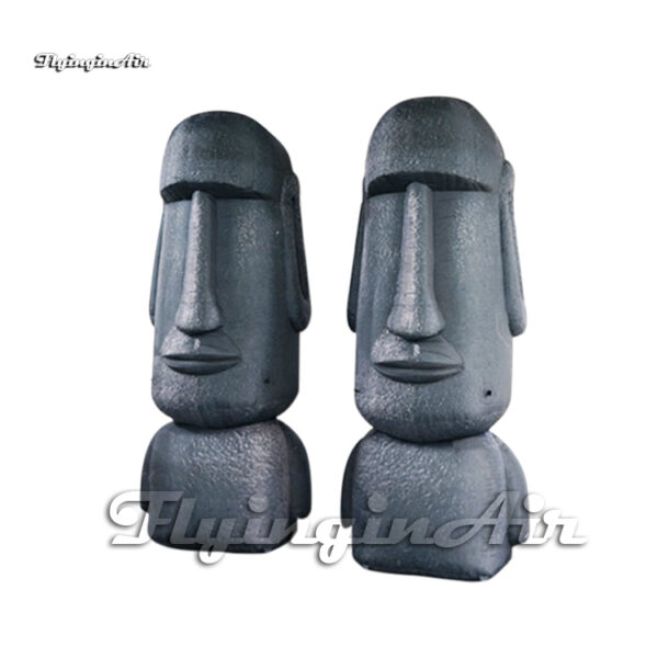 Personalized Advertising Inflatable Replica Of Moai 3m Artistic Blow Up Easter Island Stone Statue Balloon For Concert Stage Decoration - Image 3