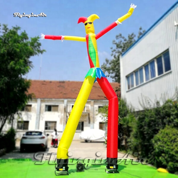Carnival Stage Decorative Inflatable Sky Dancer 6m Air Blow Up Dancing Tube Man With Sunglasses For Event