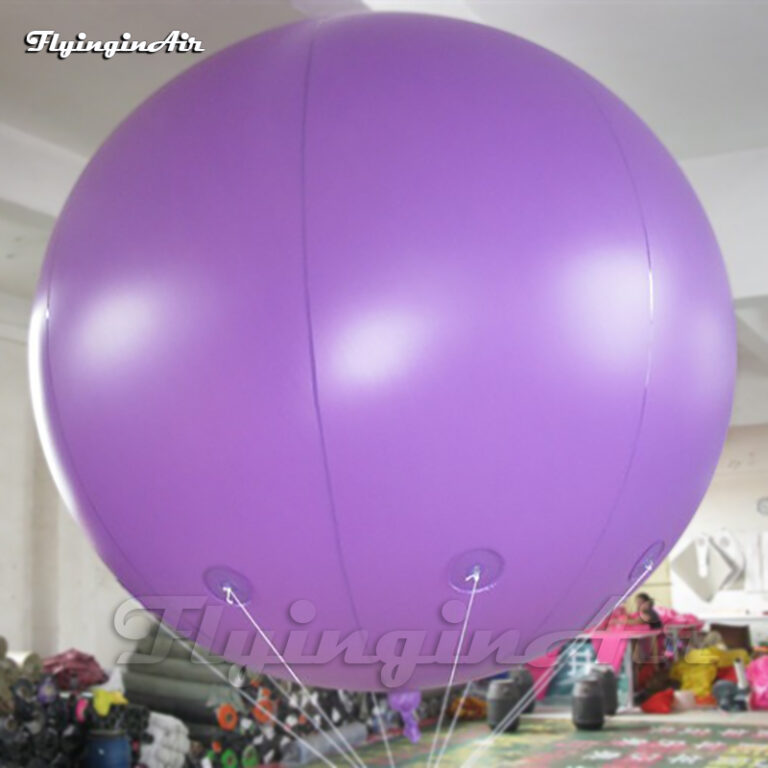 Customized Purple PVC Inflatable Helium Balloon Advertising Air Floating Ballon For Event