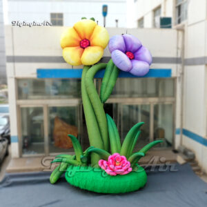 front of inflatable plant flower tree