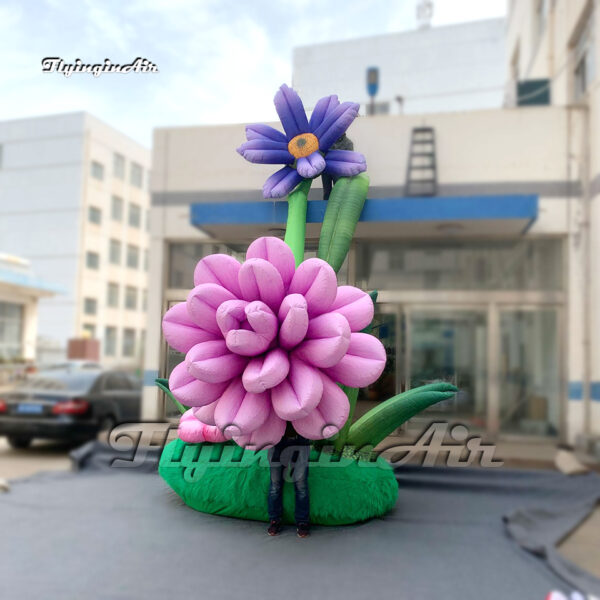 front of led inflatable flower tree