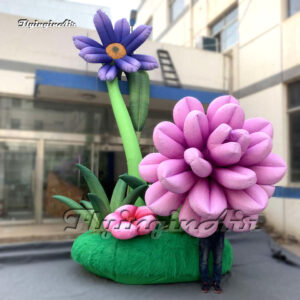side of led inflatable flower tree
